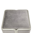 AICO Furniture Linea Linea Ottoman Gray Pearl in Silver Mist