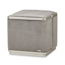 AICO Furniture Linea Linea Ottoman Gray Pearl in Silver Mist image