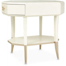 AICO La Rachelle Octagonal End Table w/ Drawer in Medium Champagne