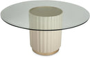 AICO Malibu Crest Round Dining Table in Chardonnay