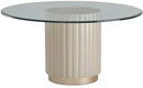 AICO Malibu Crest Round Dining Table in Chardonnay