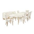 AICO La Rachelle Rectangular Dining Table in Medium Champagne