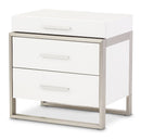 AICO Marquee Nightstand in Cloud White