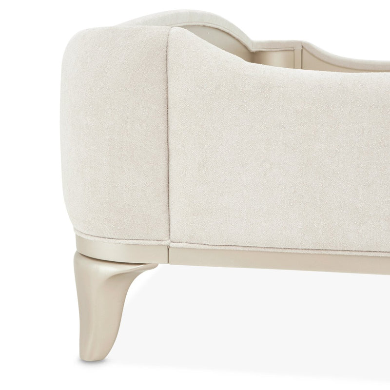 AICO Furniture La Marisia California King Upholstered Platform Bed in Creamy Pearl