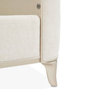 AICO Furniture La Marisia King Upholstered Platform Bed in Creamy Pearl