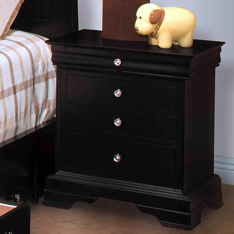 New Classic Belle Rose 4 Drawer Night Stand in Black Cherry BH013-040 image