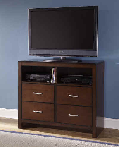 New Classic Kensington 4 Drawer Media Chest in Burnished Cherry BH060-078 image