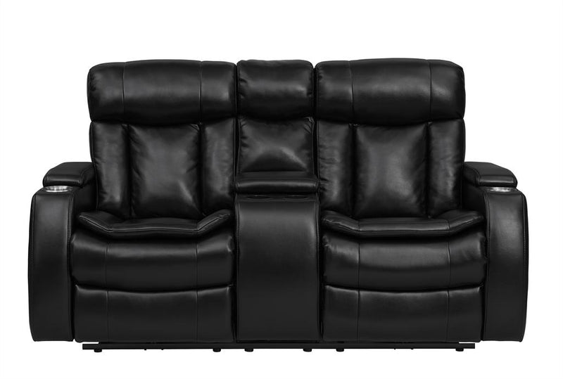 Pulaski Galaxy Power Loveseat with Console in Black 2093-303-083 image