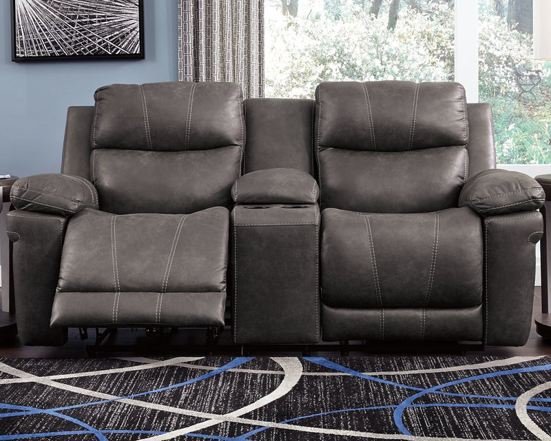 Erlangen Power Reclining Loveseat with Console image