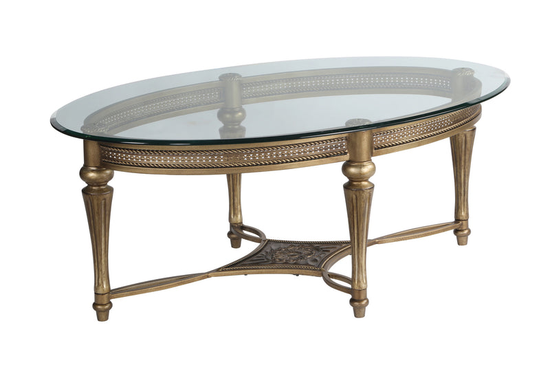 Magnussen Furniture Galloway Oval Cocktail Table in Subtle Gold 37526 image