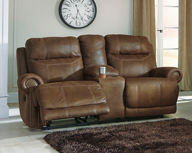 Austere Power Reclining Loveseat with Console image