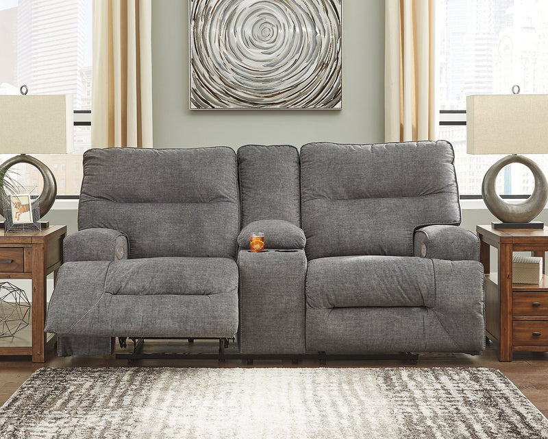 Coombs Power Reclining Loveseat with Console image