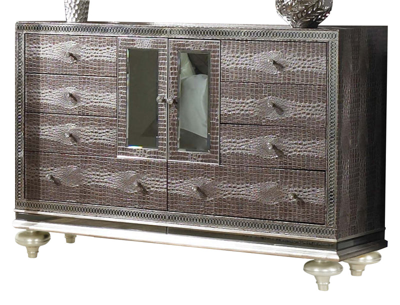 AICO Hollywood Swank Upholstered Dresser in Amazing Gator 03050-33 image