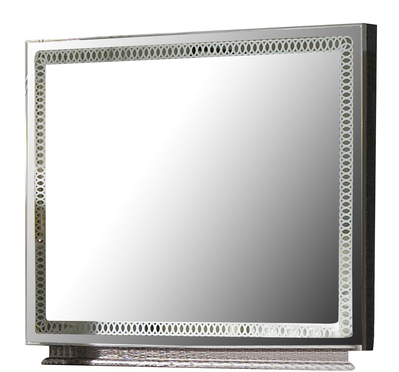 AICO Hollywood Swank Rectangular Dresser Mirror in Amazing Gator 03060R-33 image