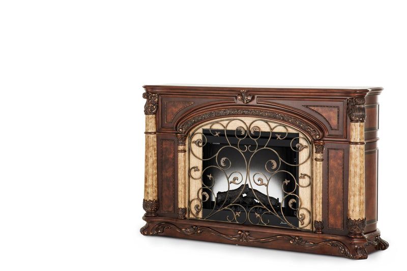 AICO Victoria Palace Fireplace w/ Insert in Light Espresso 61220FPL2-29 image