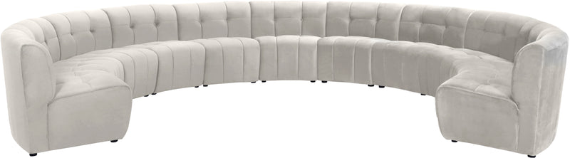 Limitless Cream Velvet 11pc. Modular Sectional image