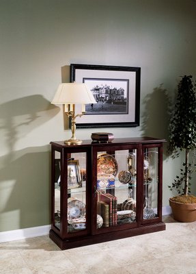 Pulaski Curio Console in Ridgewood Cherry 6705 image