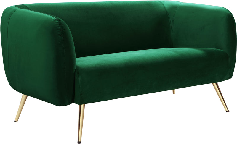 Harlow Green Velvet Loveseat image