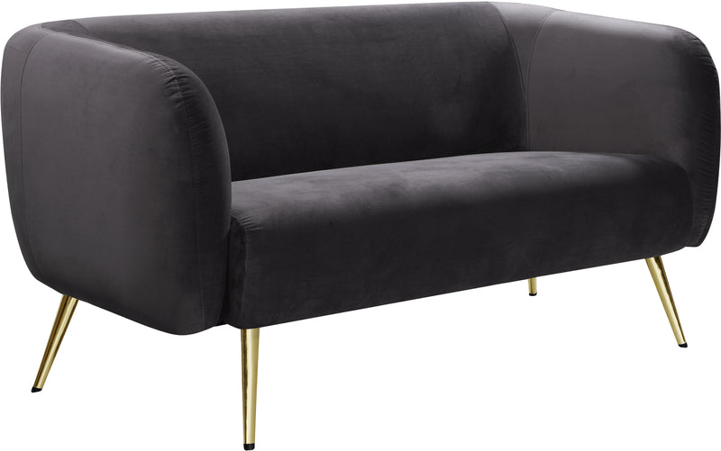 Harlow Grey Velvet Loveseat image