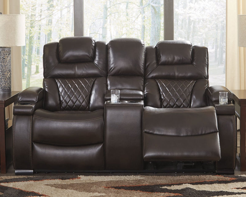 Warnerton Power Reclining Loveseat with Console image
