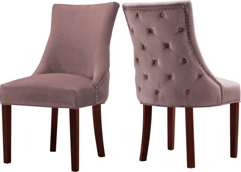 Hannah Pink Velvet Dining Chair image