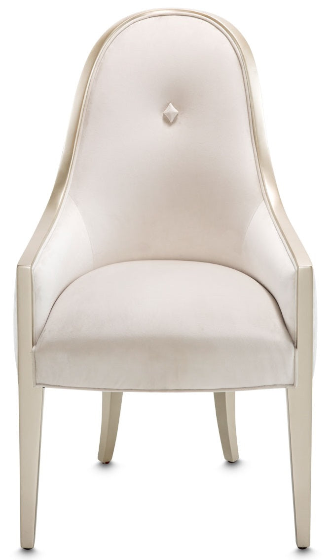 AICO Furniture London Place Arm Chair in Creamy Pearl (Set of 2) image