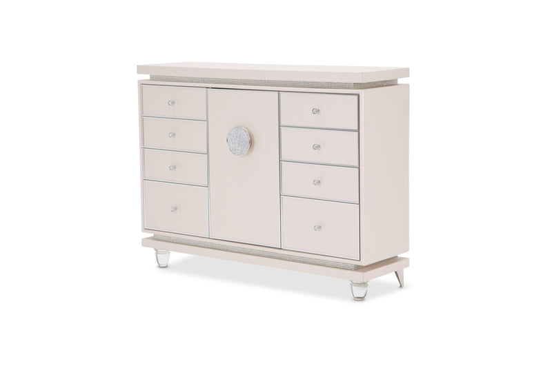 AICO Glimmering Heights Upholstered Dresser in Ivory 9011050-111 image