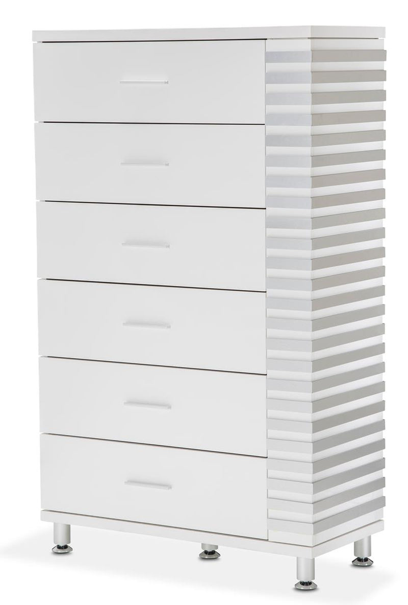 Aico Horizons 6 Drawer Chest in Cloud White 9012670-108 image