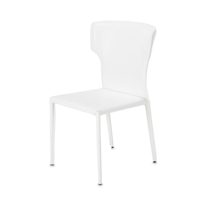 AICO Furniture Halo Side Chair (Set of 2) in Glossy White 9018003A-116 image