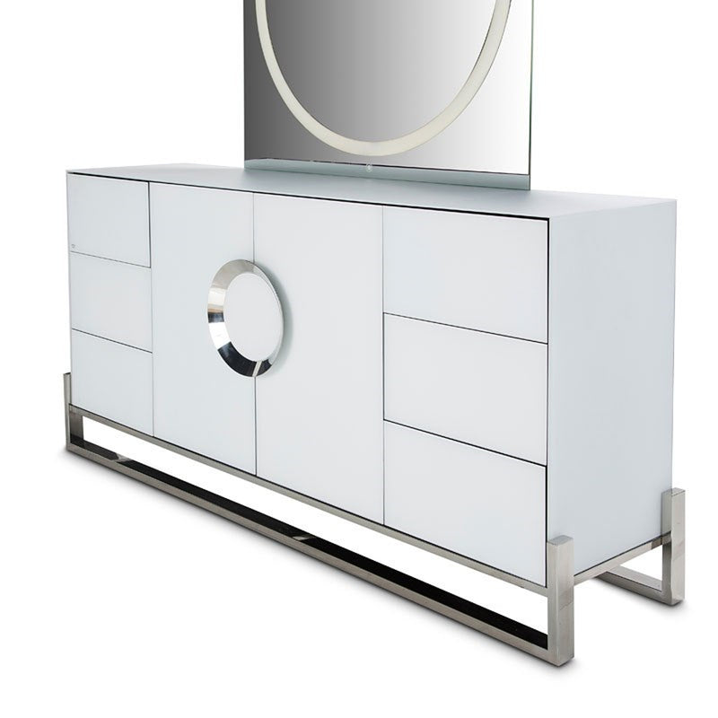 AICO Furniture Halo Dresser in Glossy White 9018050-116 image