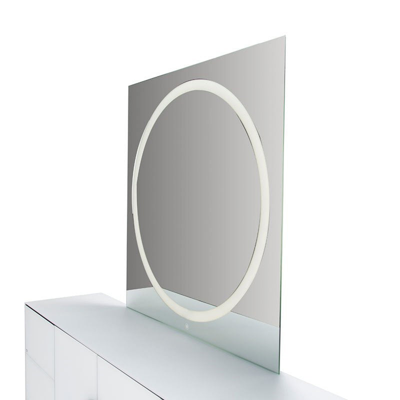 AICO Furniture Halo Mirror in Glossy White 9018260-116 image