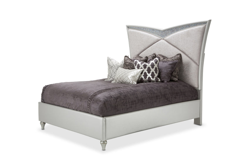 AICO Melrose Plaza California King Upholstered Bed in Dove 9019000CK-118 image