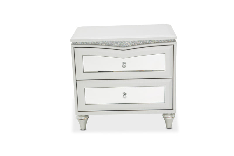 AICO Melrose Plaza Upholstered Nightstand in Dove 9019040-118 image