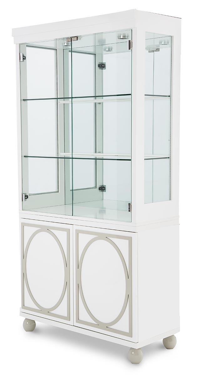 AICO Sky Tower Curio in White Cloud 9025605-108 CLOSEOUT image