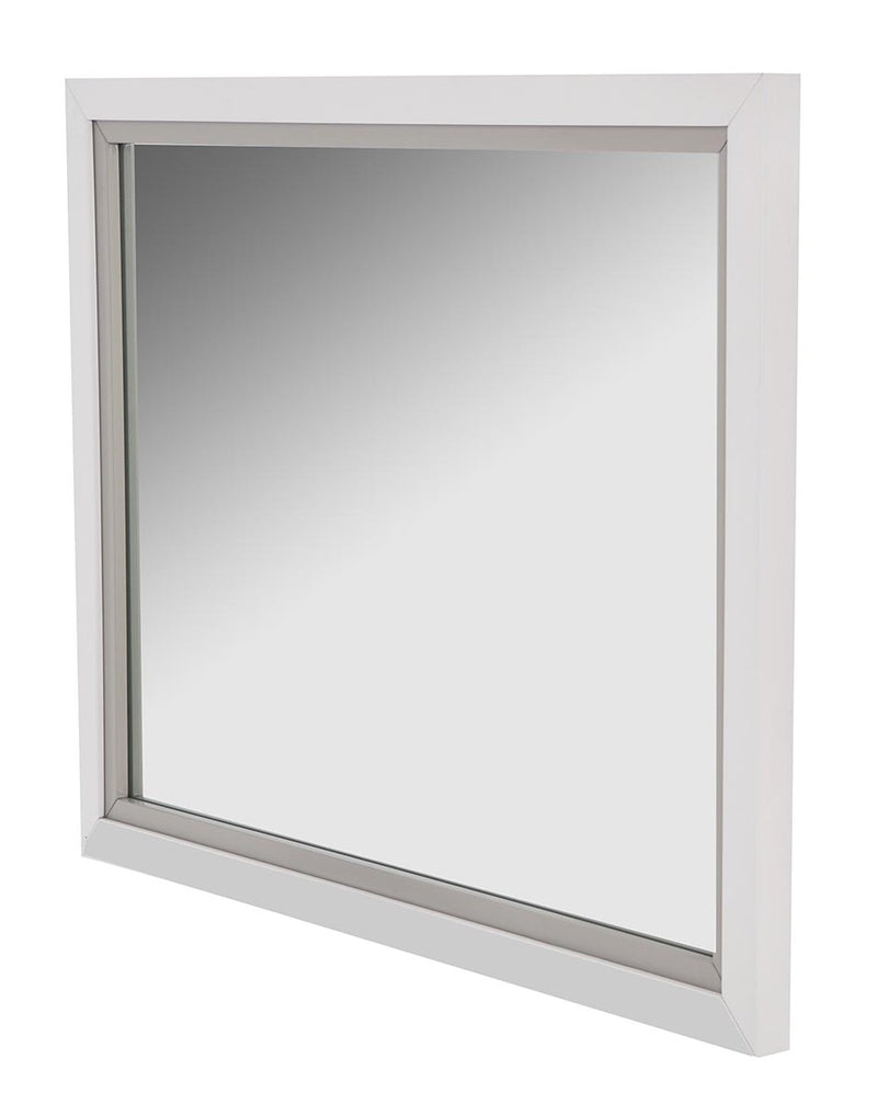 AICO Sky Tower Wall Mirror in White Cloud 9025667-108 CLOSEOUT image