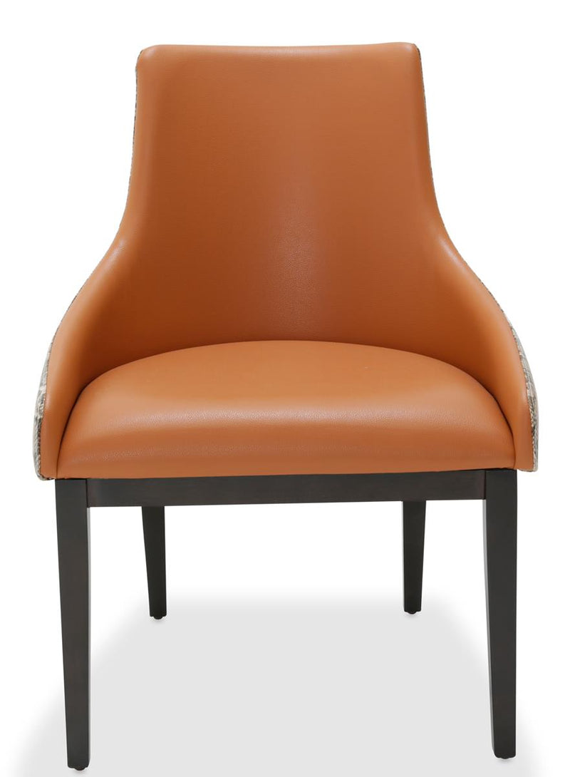 Aico 21 Cosmopolitan Side Chair in Orange/Umber (Set of 2) 9029003A-812 image
