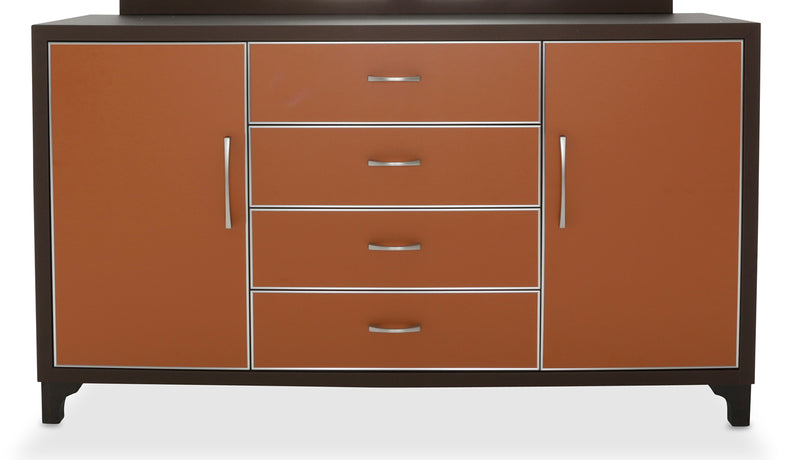 Aico 21 Cosmopolitan 4 Drawer Dresser in Orange/Umber 9029050-812 image