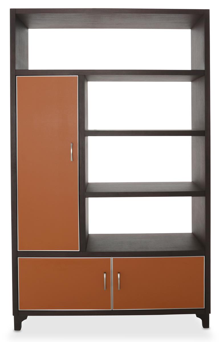 Aico 21 Cosmopolitan Left Bookcase in Umber/Orange 9029098L-812 image