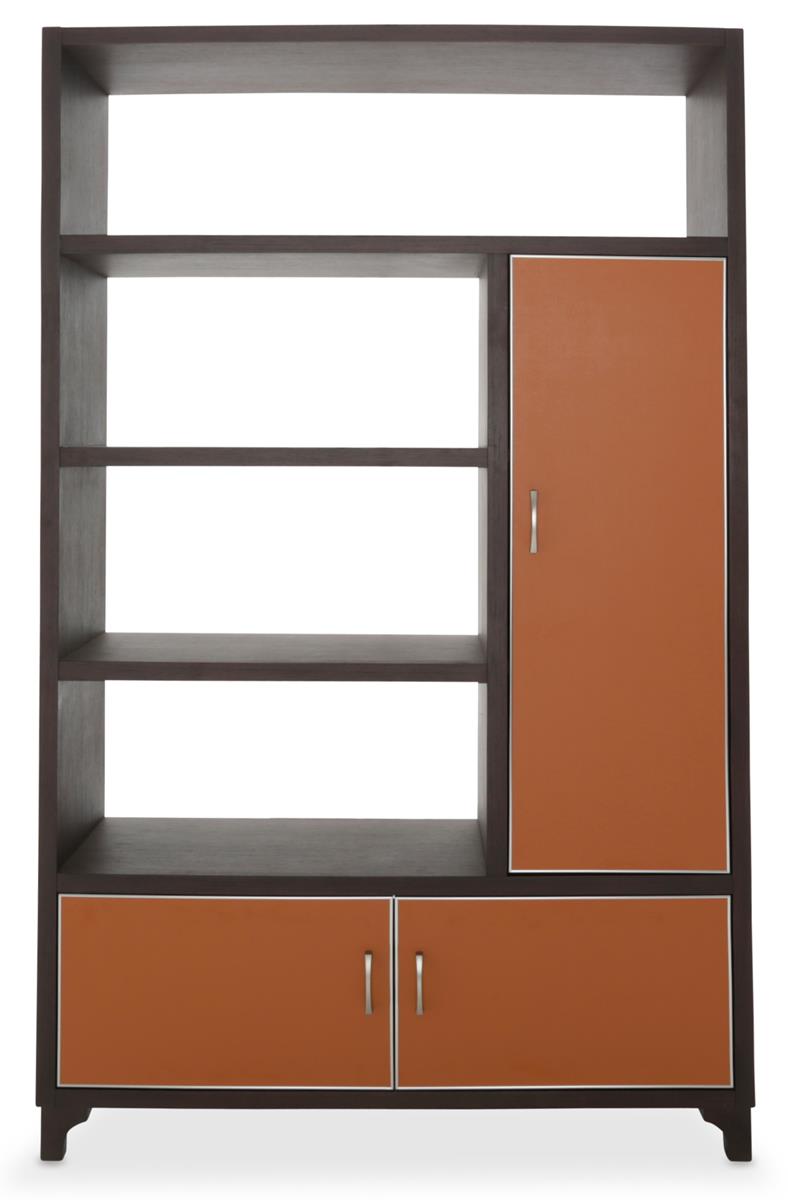 Aico 21 Cosmopolitan Right Bookcase in Umber/Orange 9029098R-812 image
