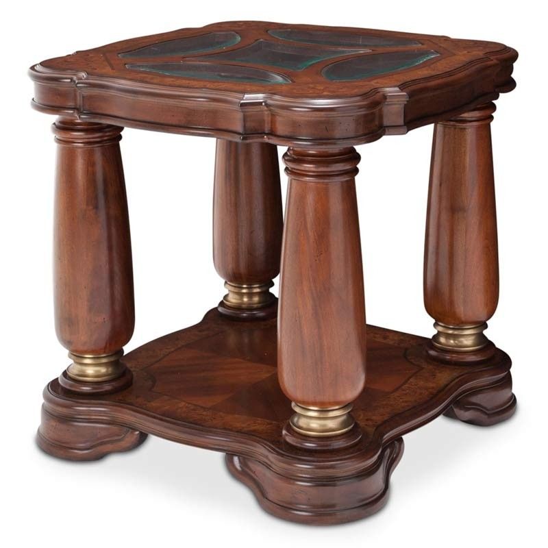 AICO Grand Masterpiece End Table in Royal Sienna 9050202-402 image