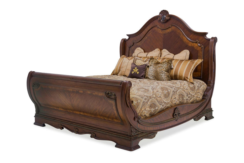 Aico Bella Veneto California King Sleigh Bed in Cognac 9051000CK3-202 image