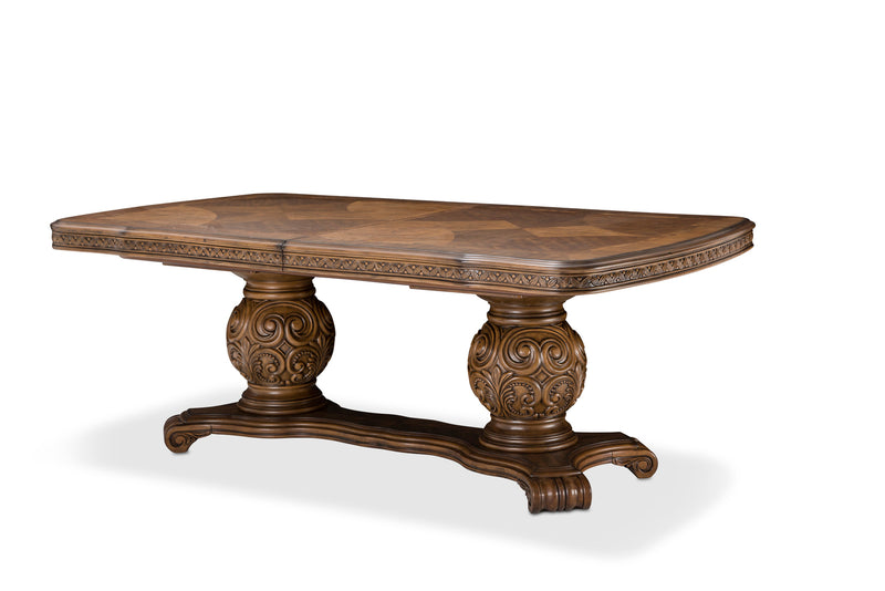AICO Eden's Paradise Rectangular Pedestal Table in Ginger 9055002-211 image