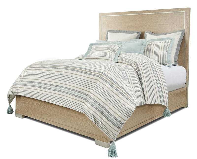 AICO Laguna Ridge Eastern King Panel Bed in Washed Oak 9083000EK-129 image