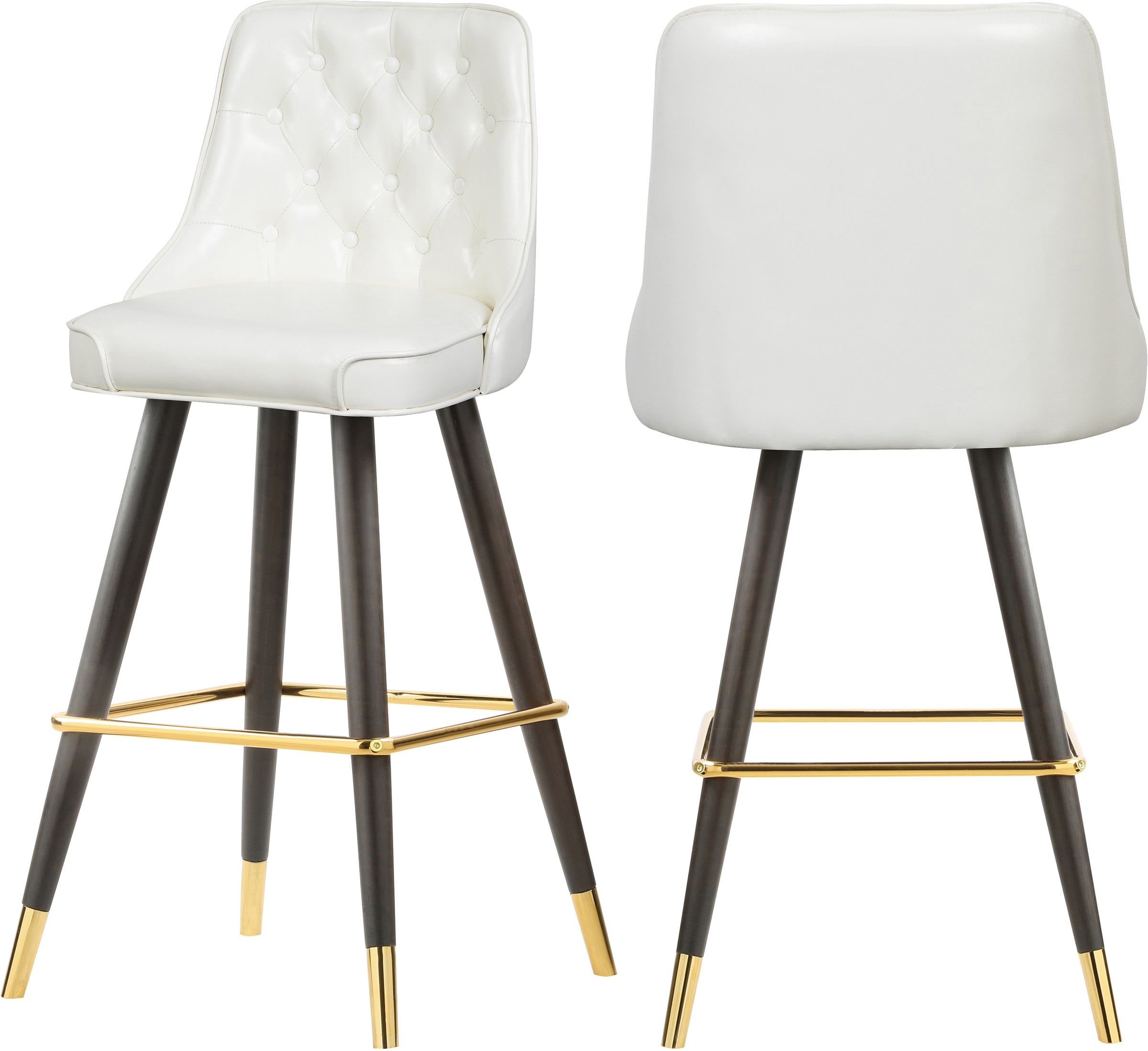 Portnoy White Faux Leather Counter/Bar Stool