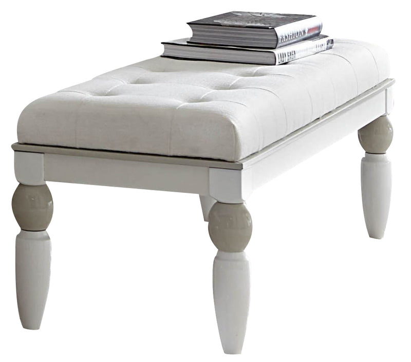 AICO Sky Tower Bedside Bench in White Cloud 9025694-108 image