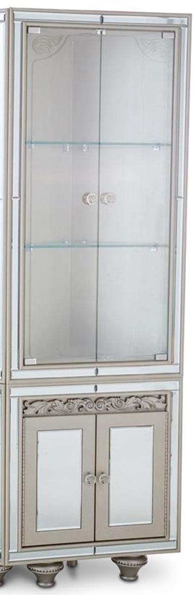 Aico Bel Air Park Wedge Curio Cabinet in Champagne 9002405-201 image