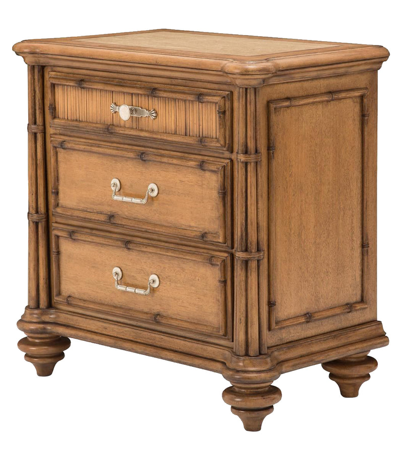 Aico Excursions 3 Drawer Nightstand in Caramel Cashmere 9081040-109 CLOSEOUT image