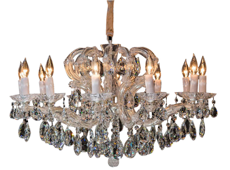 Aico Lighting Alhambra 12 Light Chandelier in Clear and Silver LT-CH923-12SVL image