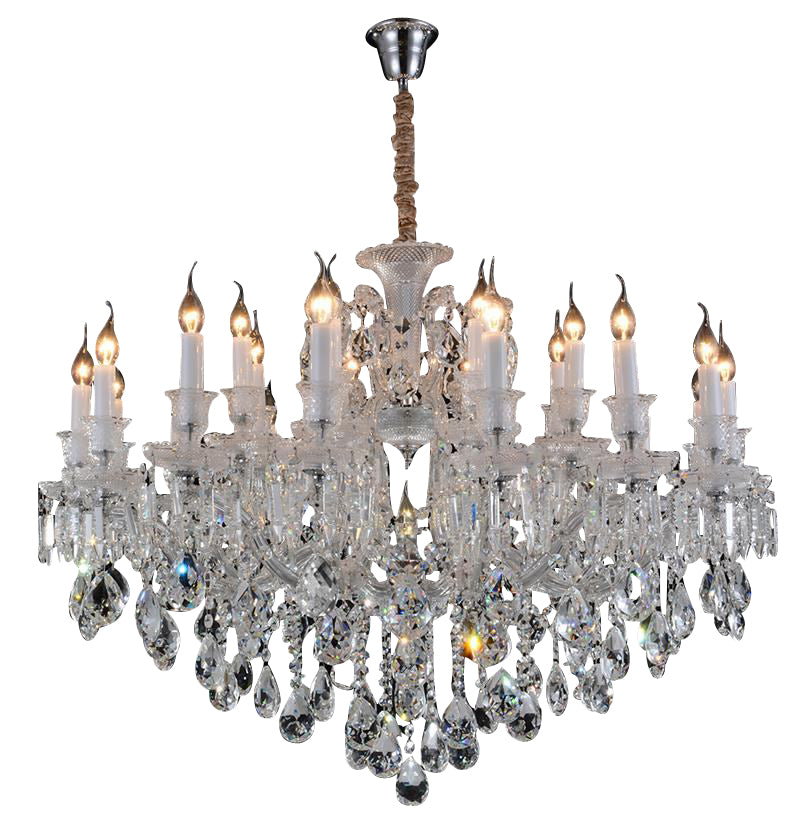 Aico Lighting Chambord 19 Light Chandelier in Clear and Chrome LT-CH903-19CLR image