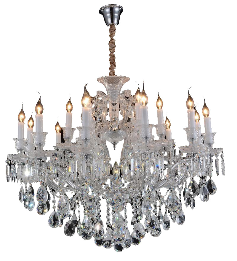Aico Lighting Chambord 25 Light Chandelier in Clear and Chrome LT-CH904-25CLR image